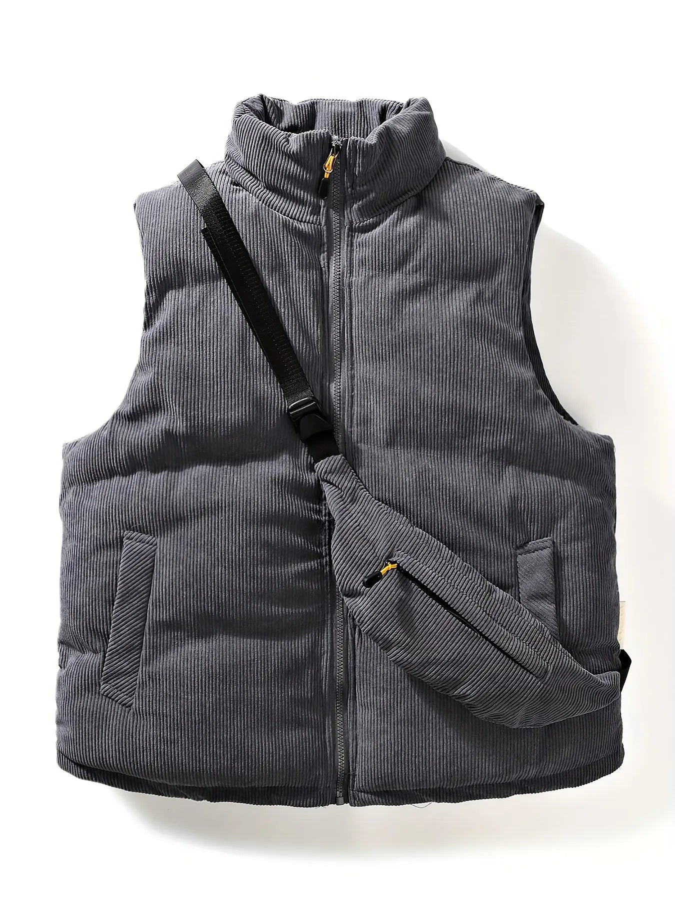 Men's Solid Corduroy Sleeveless Jacket Y2K Fashion