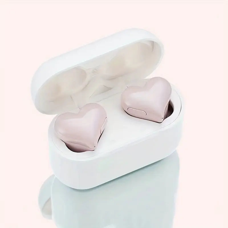 Pink Heart Earbuds Y2K Fashion