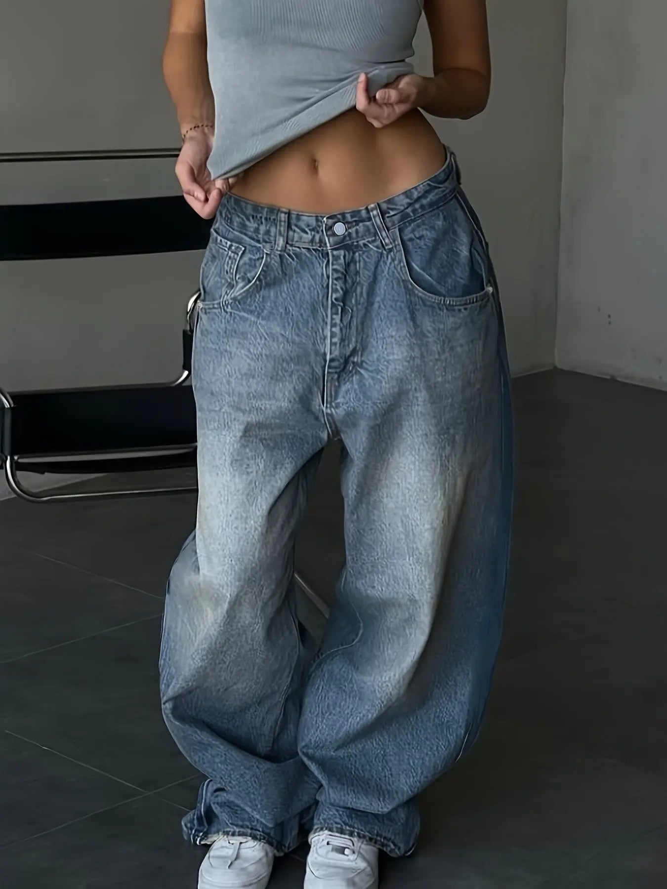 High Waist Baggy Pants Y2K Fashion