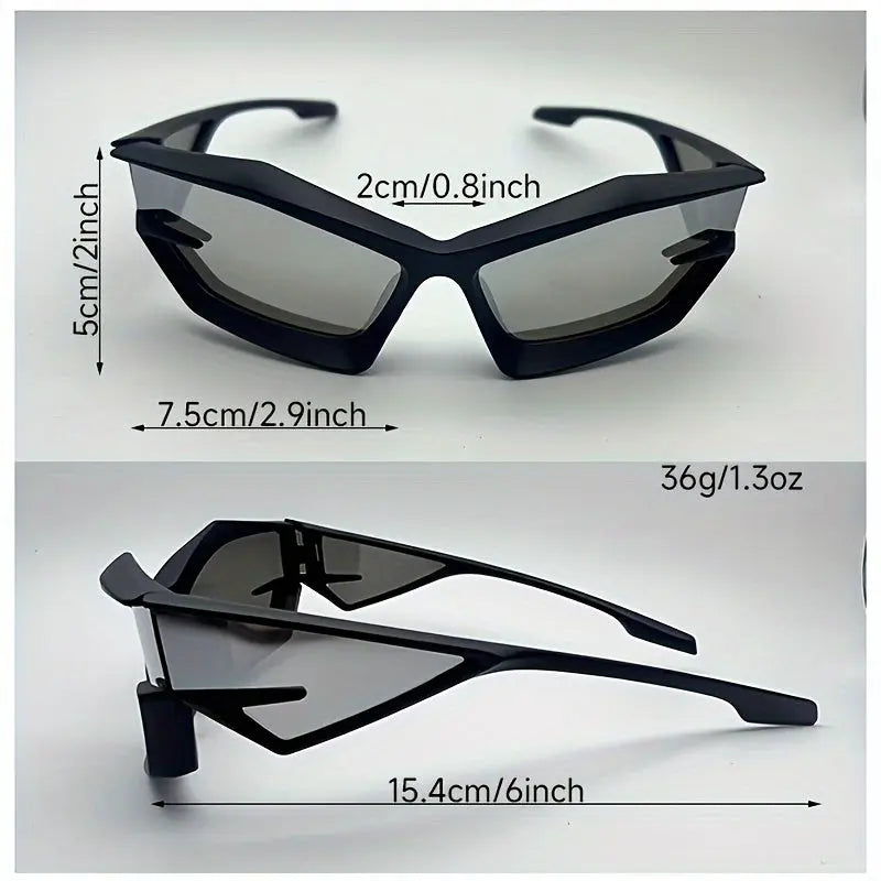 Polygonal Sports Glasses Y2K Fashion