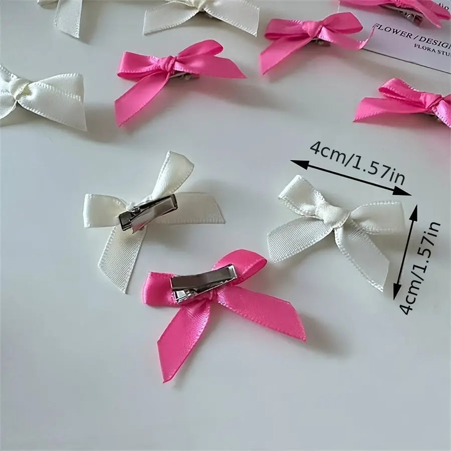 Mini Bow Tie Hair Clips-18 Pcs Y2K Fashion