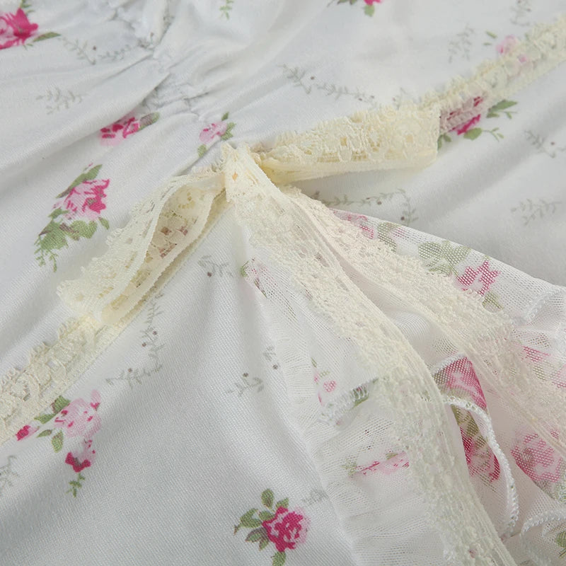 Vintage Floral Ruffle Tank Top