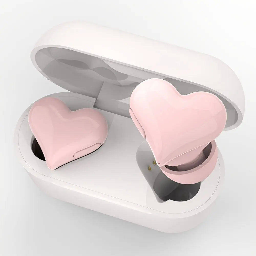 Pink Heart Earbuds Y2K Fashion