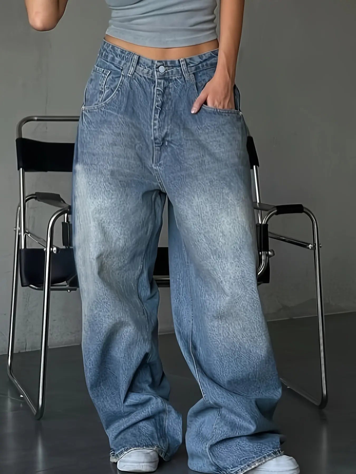 High Waist Baggy Pants Y2K Fashion