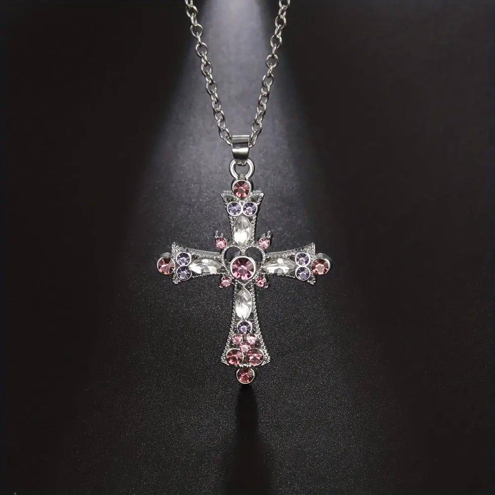 Pink Cross Y2K Chains Y2K Fashion