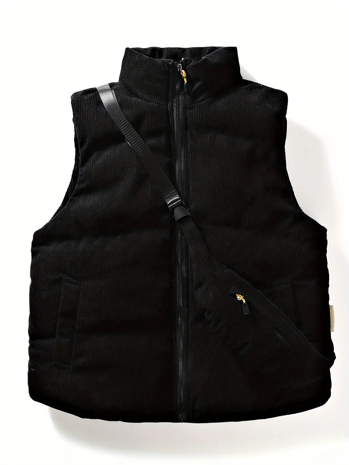 Men's Solid Corduroy Sleeveless Jacket Y2K Fashion